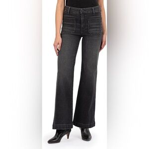 KUT from the Kloth - Meg High-Rise Wide Leg - Tactful (dark) - 6